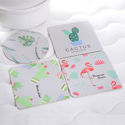 качество  Absorbent Paper Promotional Drink Coasters / Custom Round Coasters For Drinks фабрика