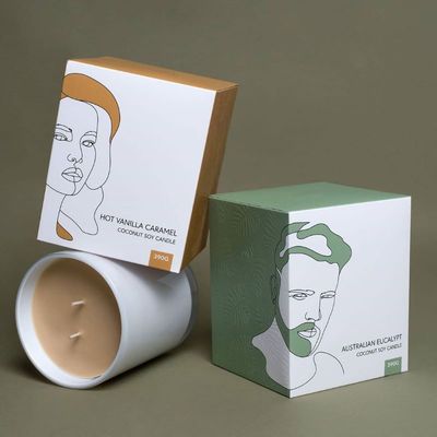 Настраиваемая упаковочная коробка из бумаги для личной гигиены с ленточными аксессуарами и экологически чистыми материалами